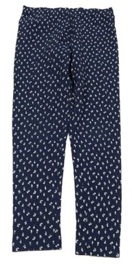 Tmavomodré vzorované legíny George