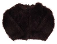 Slivkové kožušinové podšité bolerko Next