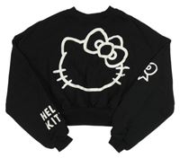 Černá crop mikina s Hello Kitty H&M