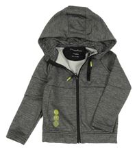 Šedá melírovaná sportovní propínací mikina s kapucí Primark