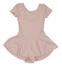 Světlerůžové cvičební body s našitou sukní 