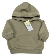 Nové - khaki mikina s kapucňou Matalan