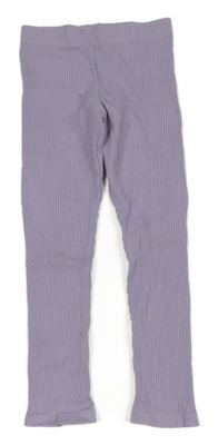 Lila žebrované legíny H&M