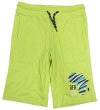 Neonově zelené kraťasy s potiskem Pep&Co