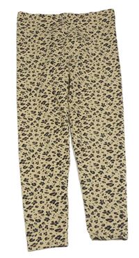 Béžovo-černé legíny s leopardím vzorem George