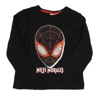Černé triko se spidermanem Marvel