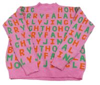 Ružový sveter s písmeny F&F