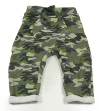 Khaki army zateplené tepláky Ergee