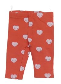 Ružové zateplené legíny so srdiečkami C&A