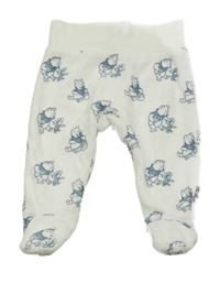 Bílé sametové polodupky s Medvídkem Pú C&A