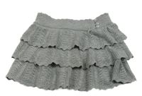 Sivá úpletová vrstvená vzorovaná sukňa Mayoral