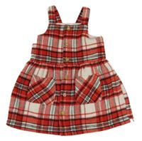 Červeno-bielo-čierne kockované šaty F&F