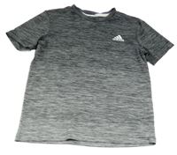Šedé melírované sportovní tričko Adidas