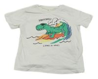 Bílé tričko s dinem H&M