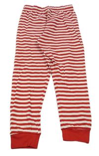 Červeno-bílé pruhované pyžamové kalhoty Matalan