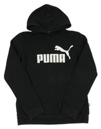 Černá mikina s logem a kapucí Puma
