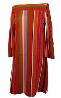 Dámske červeno-farebné pruhované šaty Marccain