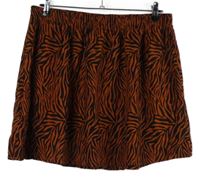 Dámska tehlovo-čierna vzorovaná sukňa Janina