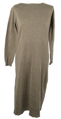 Dámské hnědé svetrové šaty Just Woman 