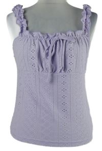 Dámsky lila madeirový crop top top