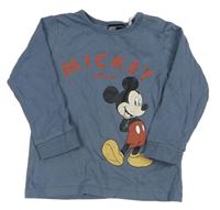 Modré tričko s Mickey Mousem H&M