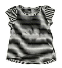 Čierno-biele pruhované tričko H&M