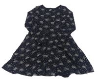 Čierne vzorované bavlnené šaty H&M