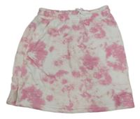Bielo-ružová tepláková sukňa s nápisom zn. Primark