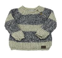 Tmavomodro-béžový pruhovaný sveter Primark