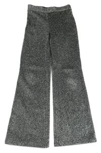 Strieborné zvonové nohavice H&M