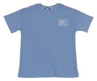 Svetlomodré tričko s vyšitým nápisom George