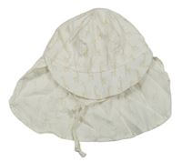 Béžový klobouček se žirafami 