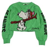 Zelený crop sveter so Snoopym H&M