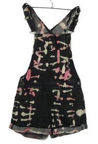 Dámske tmavosivé rifľové na traké kraťasy so vzorom BDG