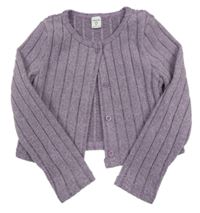 Fialové rebrované úpletové prepínaci bolerko