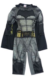 Kockovaným - Čierno-sivý overal s pláštěm - Batman