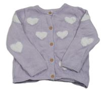 Lila propínací bolérko se srdíčky Tu