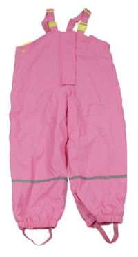 Růžové voděodolné laclové zateplené kalhoty Papagino