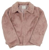 Pudrový kožušinový podšitý kabát Primark