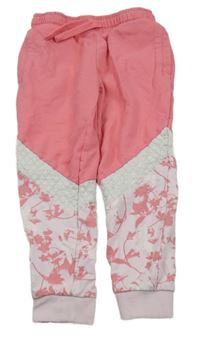 Ružovo-kvetované tepláky s motýlikmi Kids