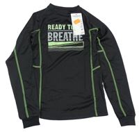 Nové - černé sportovní triko s nápisem 