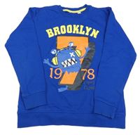 Zafírová mikina s potlačou