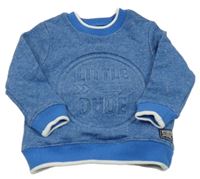 Modrá melírovaná mikina s 3D nápisem Mothercare