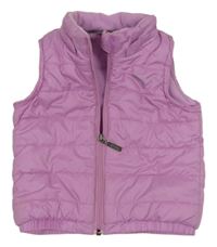 Světlefialová šusťáková prošívaná zateplená vesta Puma