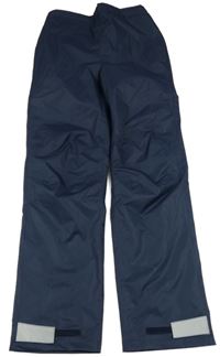 Tmavomodré šusťákové podšité kalhoty TCM