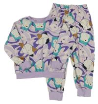 Světlefialové plyšové pyžamo s Squishmallows Tu