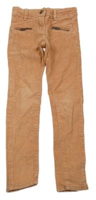 Broskové skinny manšestráky se zipy Kiabi 