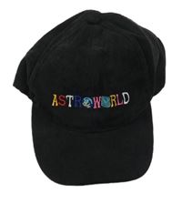 Černá manšestrová kšiltovka s nápisem 