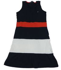 Tmavomodro-červeno-bílé šaty Tommy Hilfiger