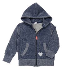 Tmavomodrá trblietavá prepínaci mikina s kapucňou Kiki&Koko